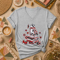 Raccoon Quilter Rotary Cutter Fabric Stack Women's V-Neck