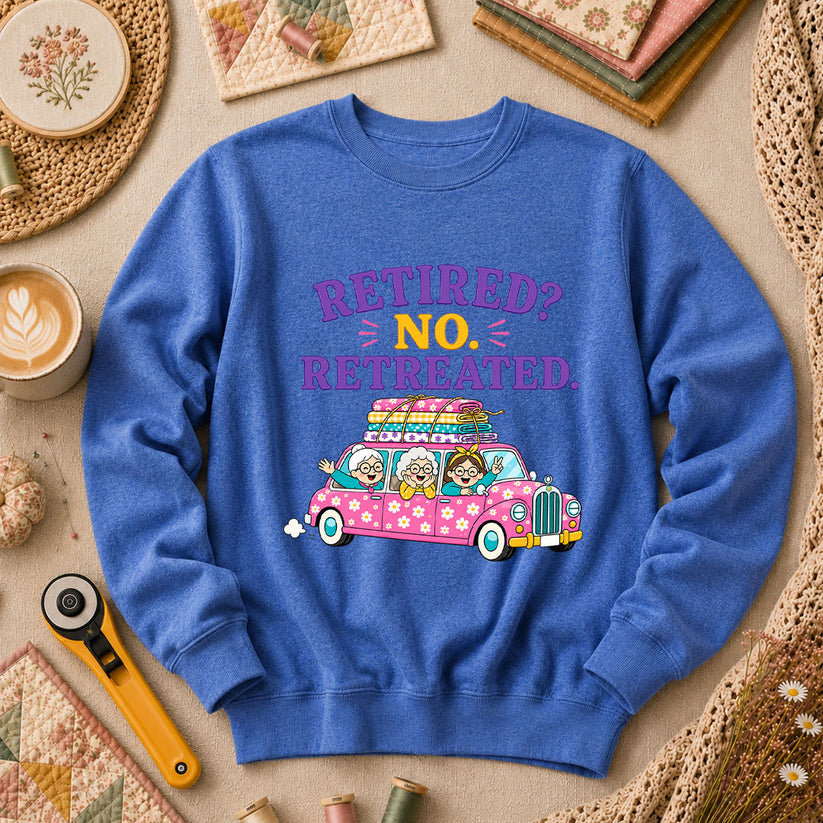Retired No Retreated Long Sleeve - Heather True Royal