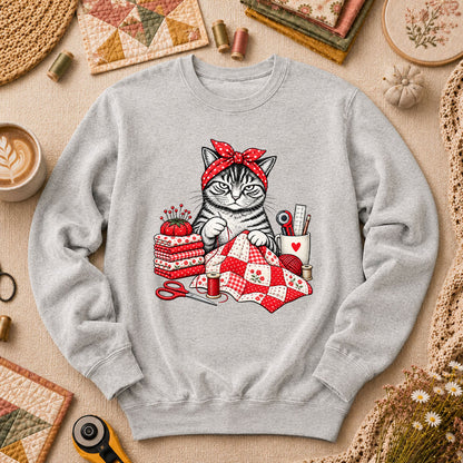 Rosie Bandana Cat Quilter Long Sleeve - Sport Grey