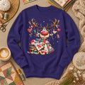 Rudolph Red Nose Reindeer With Quilt Basket Long Sleeve
