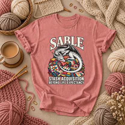 Sable Stash Acquisition Beyond Life Expectancy Dragon T-Shirt - Heather Mauve