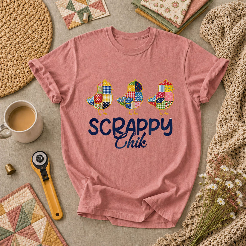 Scrappy Chik T-Shirt - Heather Mauve