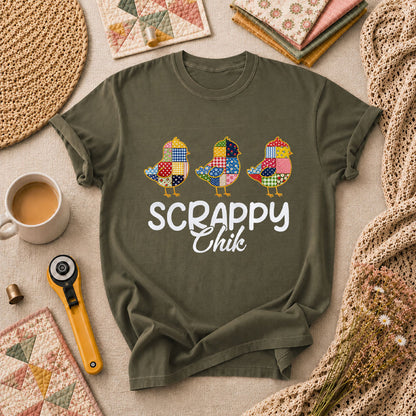 Scrappy Chik T-Shirt - Military Green