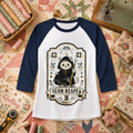 Seam Reaper Cat Halloween Quilter Raglan Sleeve