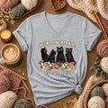 Secret Ingredient Is Cat Hair Black Cats Quilting Women's V-Neck