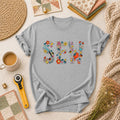 Sew Floral Typography Sewing Supplies T-Shirt
