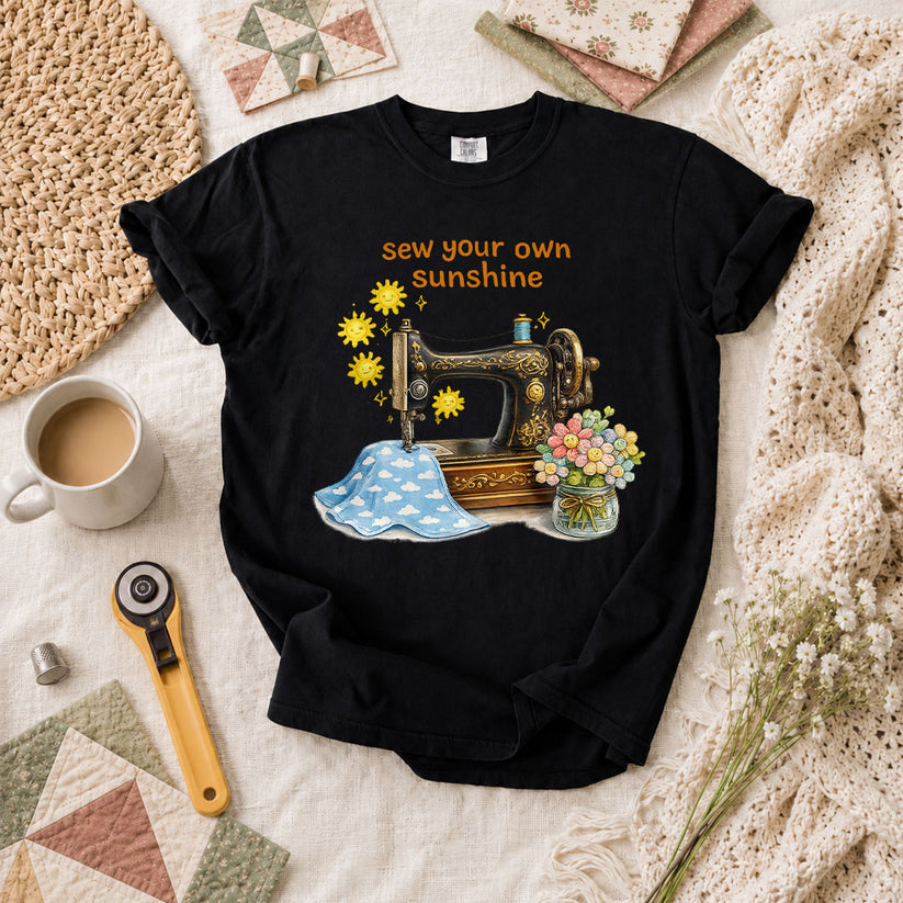 Sew Your Own Sunshine T-Shirt - Black