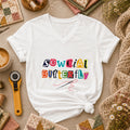 Sewcial Butterfly Funny Quilter Women's V-Neck