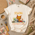 Sewing Because Murder Is Wrong Angry Cat T-Shirt