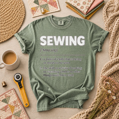 Sewing Definition Vintage T-Shirt - Forest Green