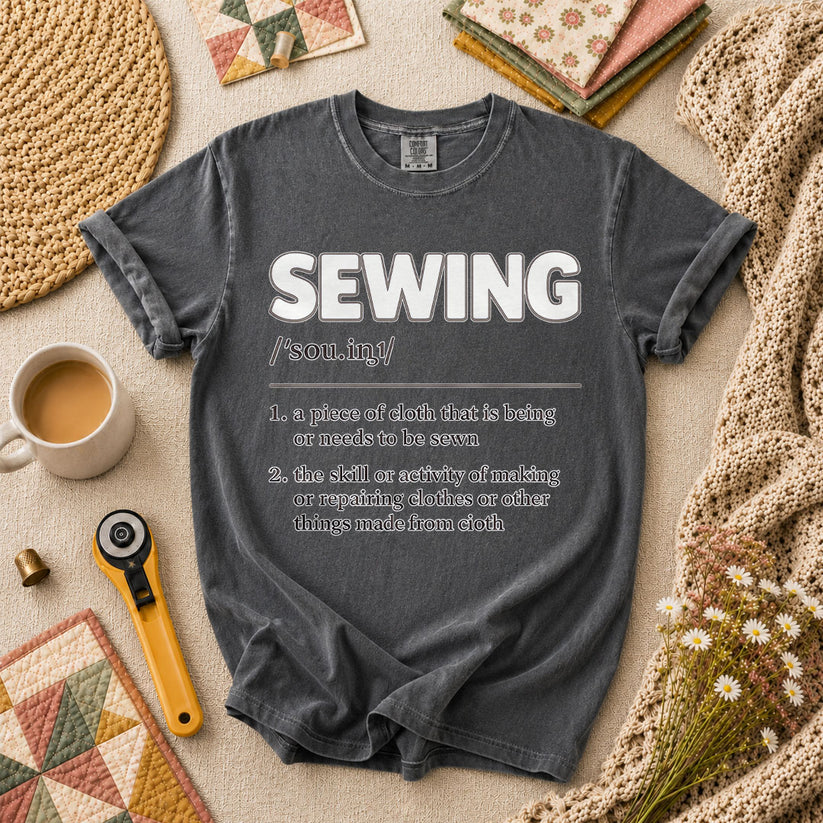 Sewing Definition Vintage T-Shirt - Grey