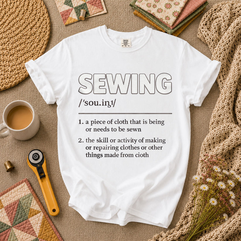 Sewing Definition Vintage T-Shirt - White