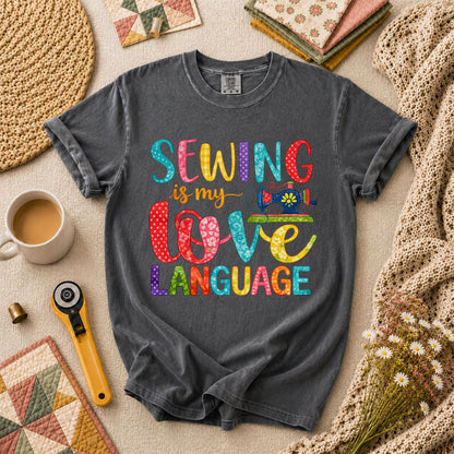 Sewing Is My Love Language T-Shirt - Grey