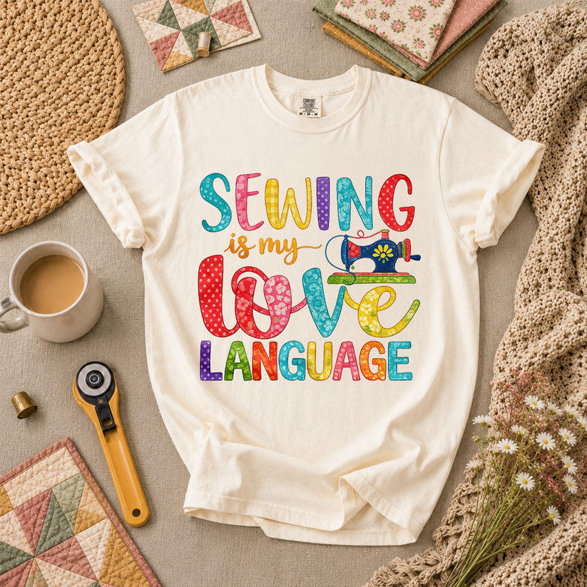 Sewing Is My Love Language T-Shirt - Ivory