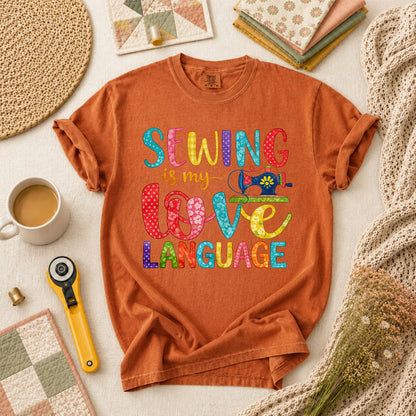 Sewing Is My Love Language T-Shirt - Yam