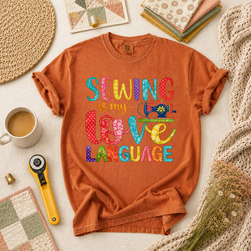 Sewing Is My Love Language T-Shirt - Yam