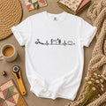 Sewing Machine Heartbeat Scissors Heart Minimalist T-Shirt