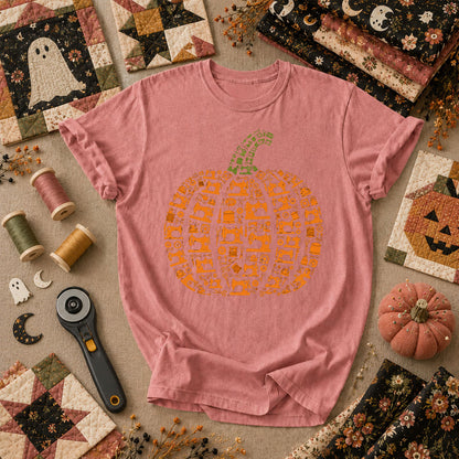 Sewing Machine Pumpkin Halloween T-Shirt - Heather Mauve