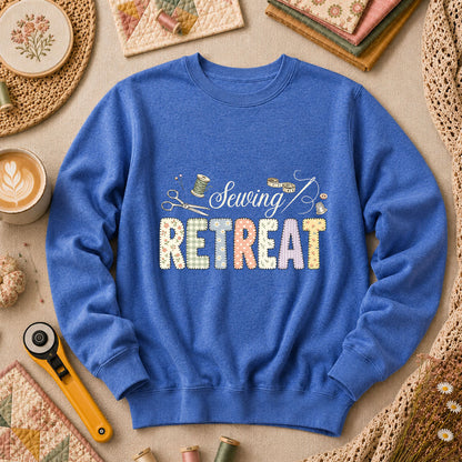 Sewing Retreat Long Sleeve - Heather True Royal
