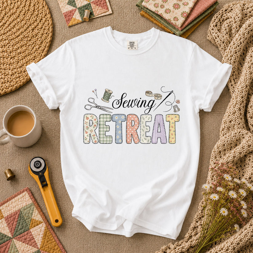 Sewing Retreat T-Shirt - White