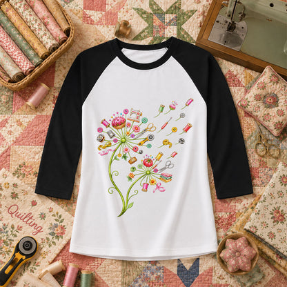 Sewing Supplies Dandelion Raglan Sleeve - Black
