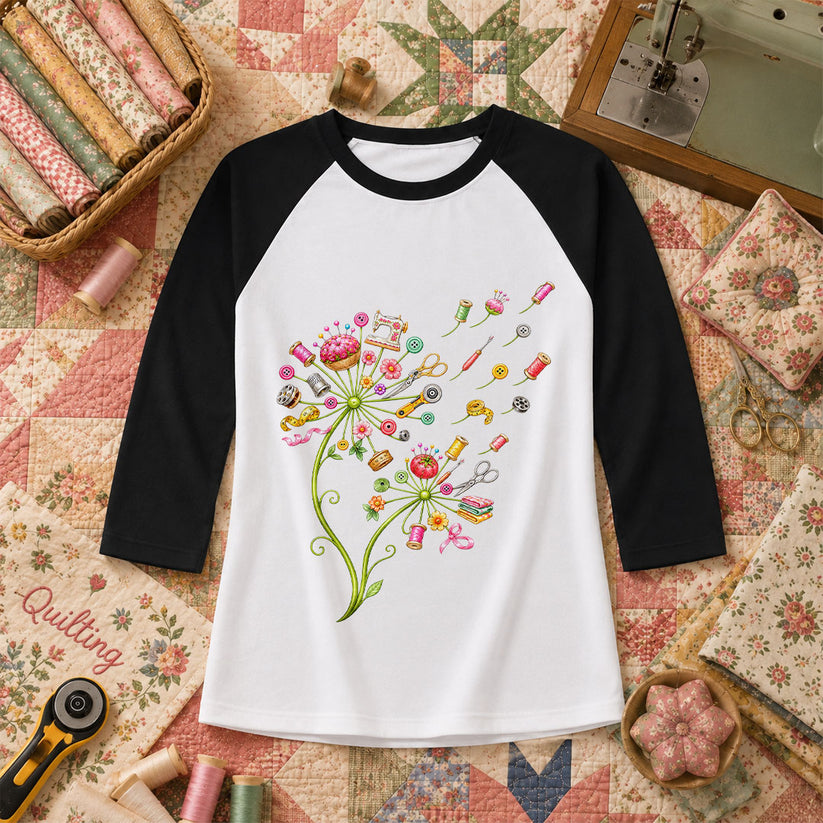 Sewing Supplies Dandelion Raglan Sleeve - Black