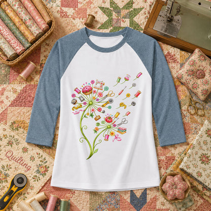 Sewing Supplies Dandelion Raglan Sleeve - Denim