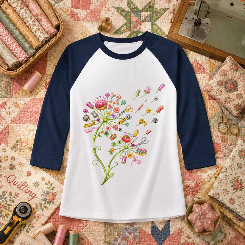 Sewing Supplies Dandelion Raglan Sleeve - Navy