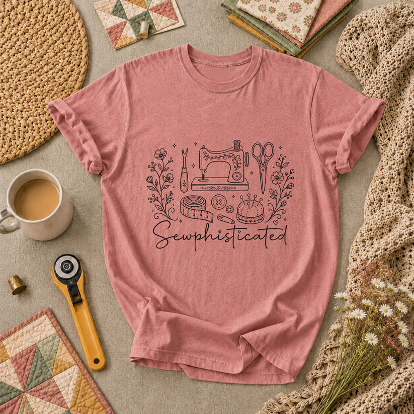 Sewphisticated T-Shirt - Heather Mauve