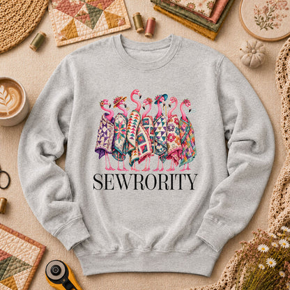 Sewrority Flamingos Quilt Blankets Long Sleeve - Sport Grey
