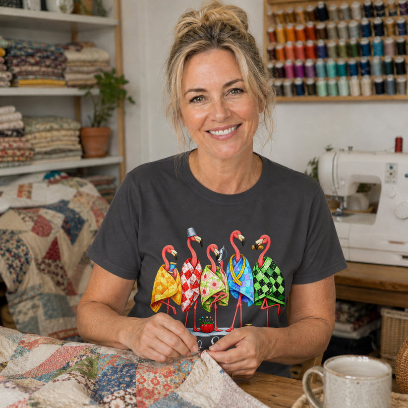 Sew Sisters Flamingo T-shirt