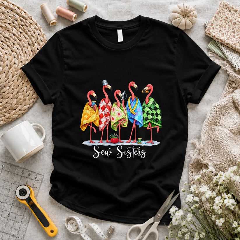 Sew Sisters Flamingo T-shirt