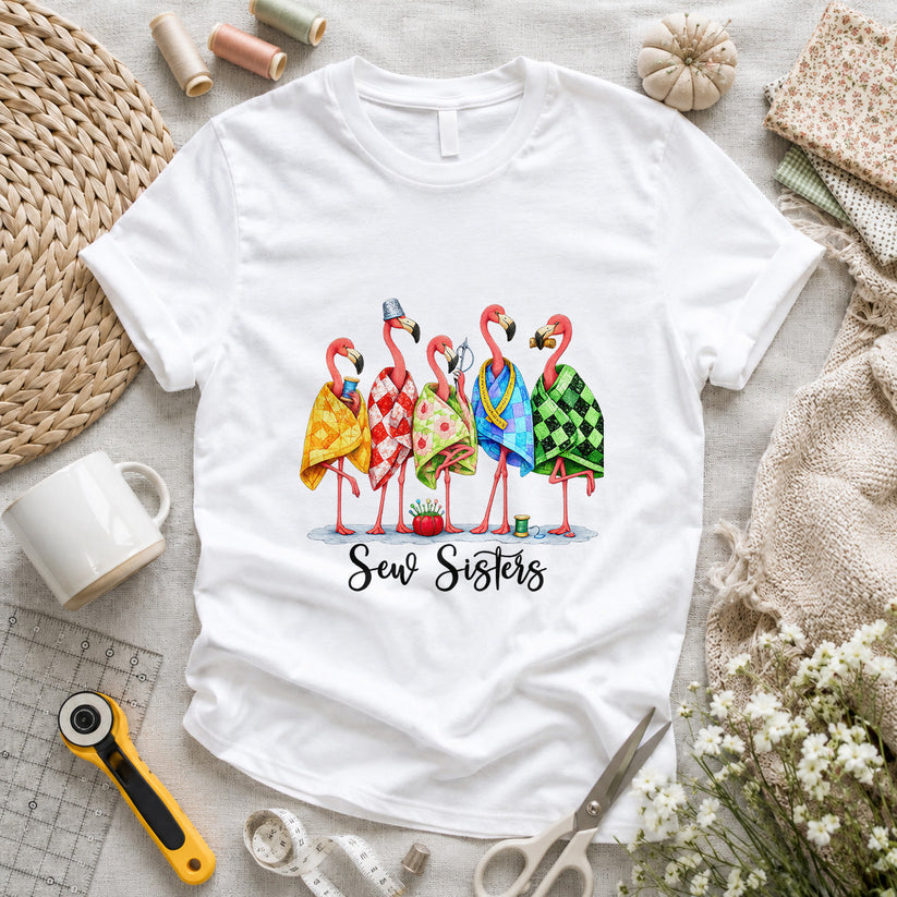 Sew Sisters Flamingo T-shirt