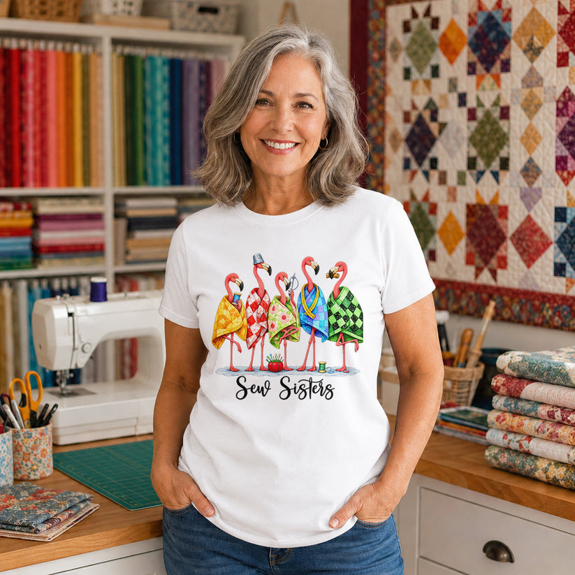 Sew Sisters Flamingo T-shirt