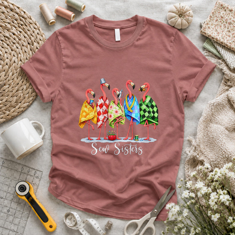 Sew Sisters Flamingo T-shirt