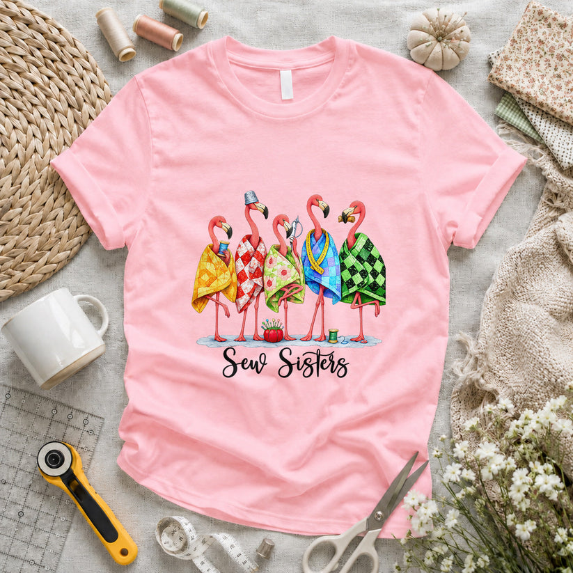 Sew Sisters Flamingo T-shirt