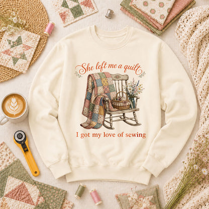 She Left Me A Quilt Long Sleeve - Natural