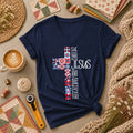 She Loves Jesus And America Too Women's V-Neck