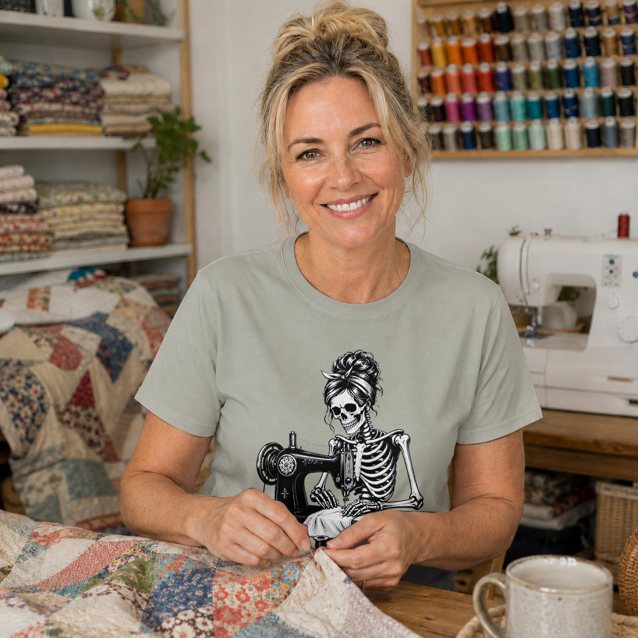 Skeleton Sewing T-shirt