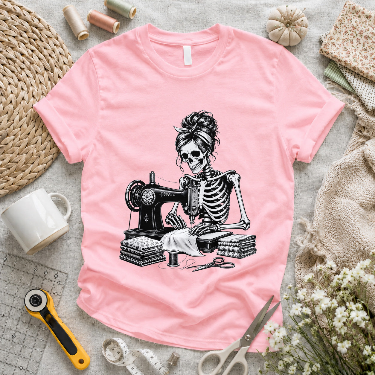 Skeleton Sewing T-shirt