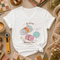 So Cozy Knitting Time Cat Yarn Women's V-Neck