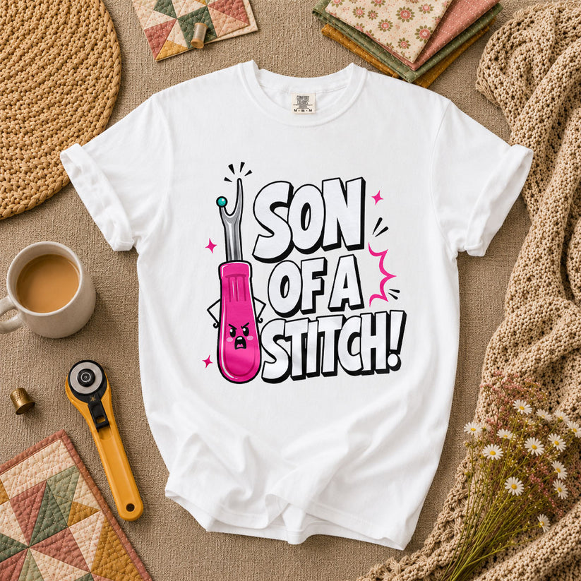 Son Of A Stitch Funny Seam Ripper T-Shirt - White