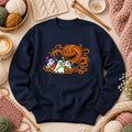 Spooky Pumpkin Yarn Monster Ghosts Long Sleeve