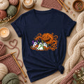 Spooky Pumpkin Yarn Monster Ghosts Women's V-Neck