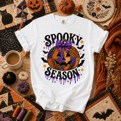 Spooky Season Halloween Quilter T-Shirt - White