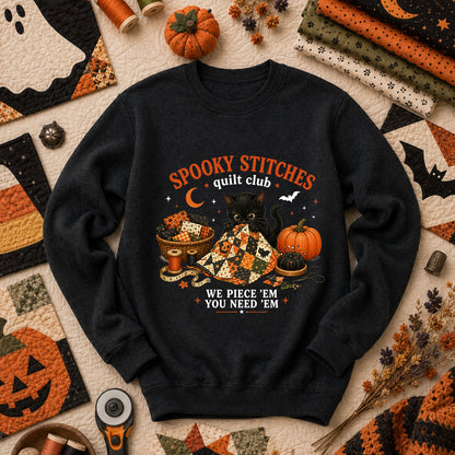 Spooky Stitches Quilt Club Long Sleeve - Black