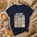 Stamp Collector Quilt Blocks Women's V-Neck