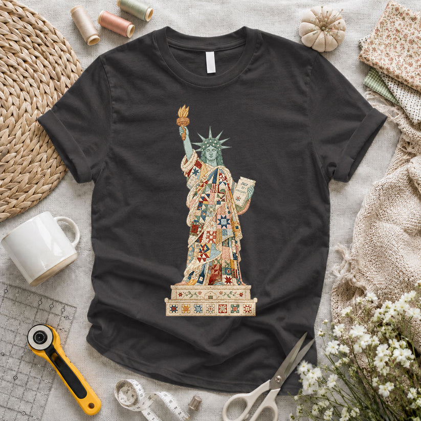 Statue of Liberty Quilt Block Patchwork - Pink view 3