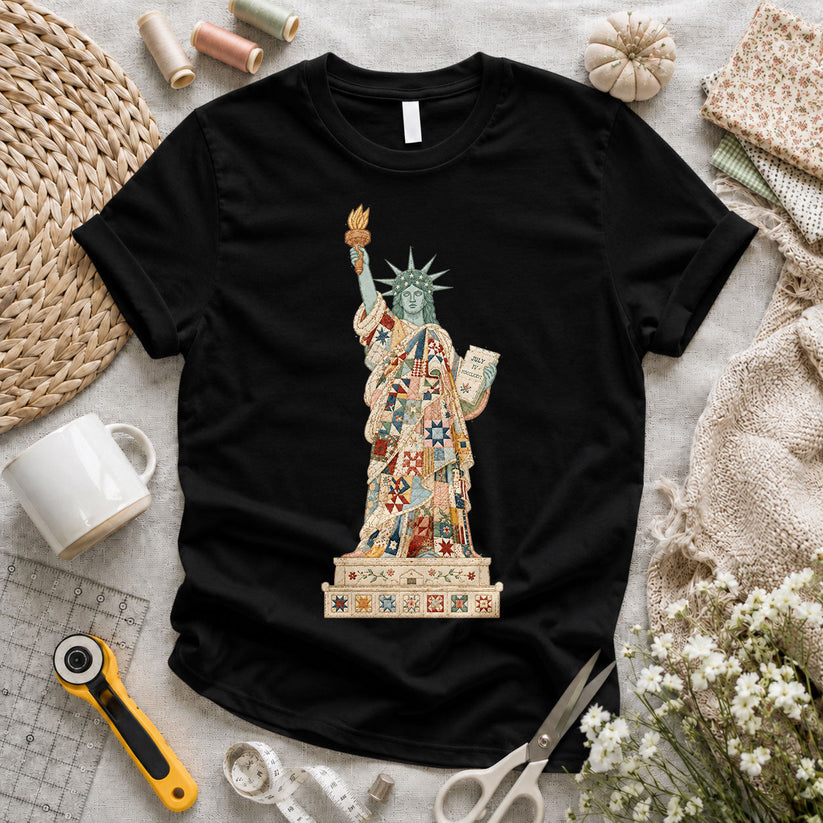 Statue of Liberty Quilt Block Patchwork - Pink view 4