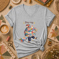 Stay Cozy Quilt Scarf Winter Women's V-Neck